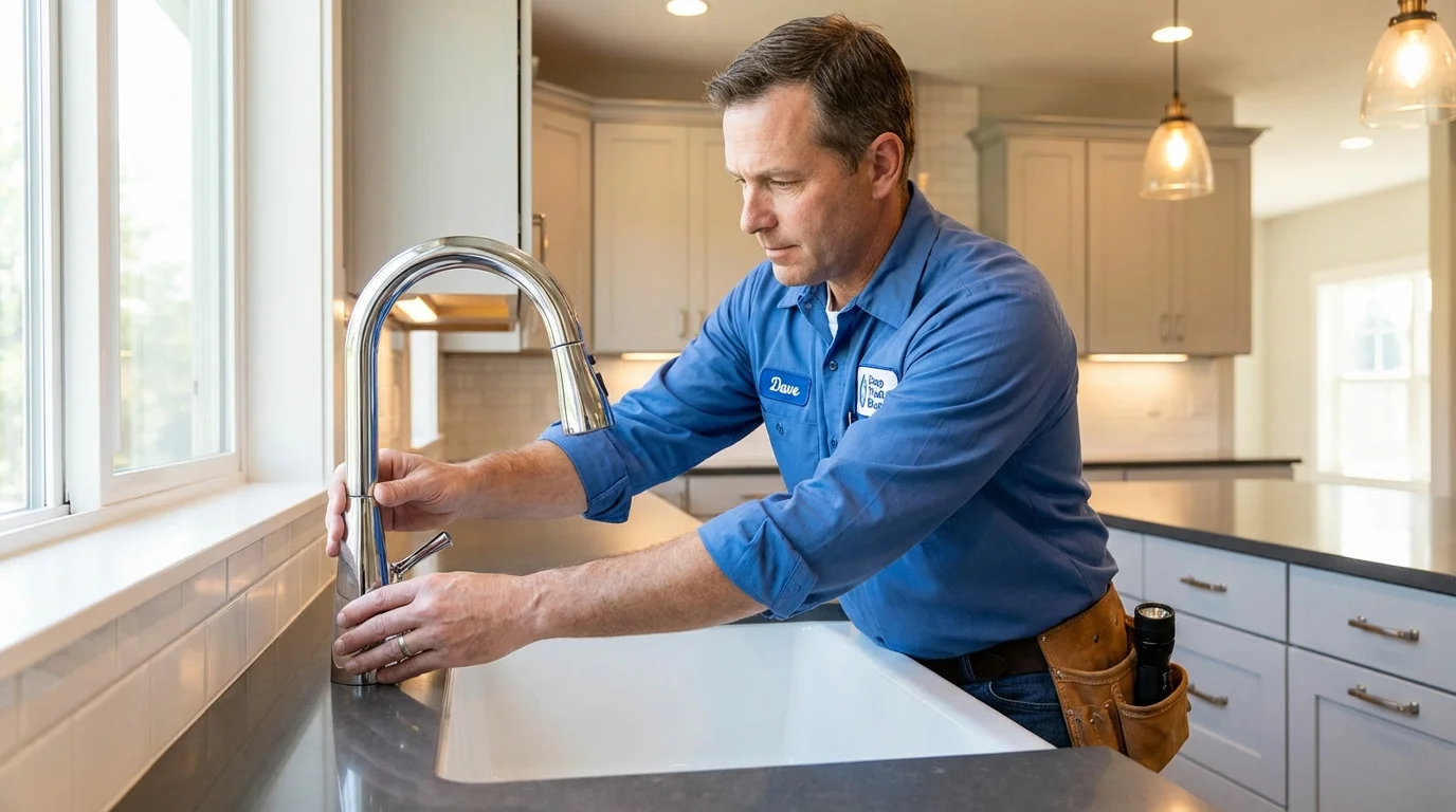 Kitchen faucet installation by Johns Plumbing LLC in Homeland